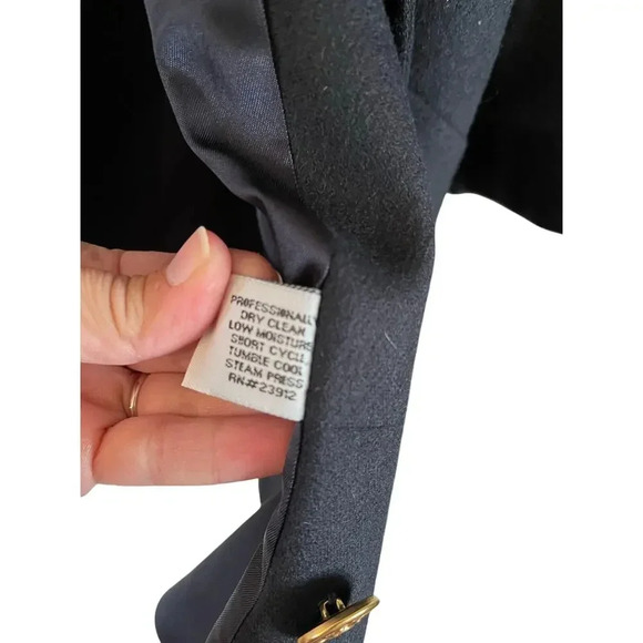 VTG Forecaster Of Boston Women’s 100% Wool Double Breasted Coat Black Size 8 - Picture 11 of 11